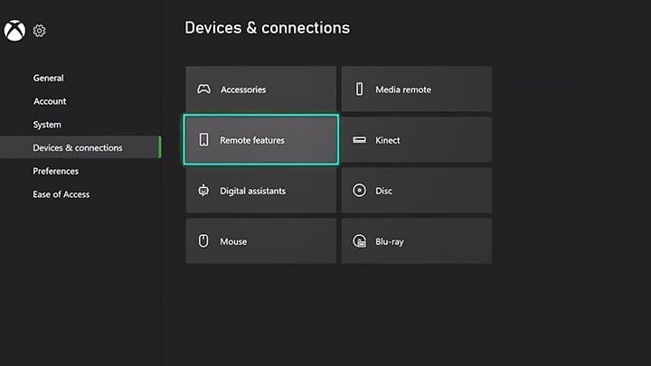 Xbox One screen Devices & Connections